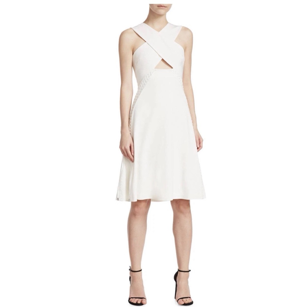 Jonathan Simkhai Crisscross Elegant White Sleeveless Dress